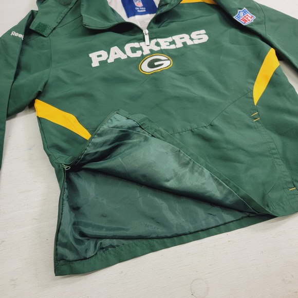 Green Bay Packers Jacket Youth Boys Sz M (12-14) Reebok NFL Windbreaker‎ Jacket - Picture 6 of 10